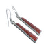 Southwest Red Oyster Shell Inlay Sterling Silver Hook Earrings SN20270